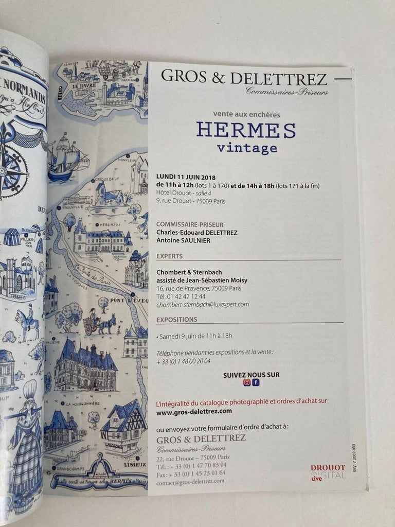 Hermes Vintage Paris Auction Catalog 2018 Published by Gros and