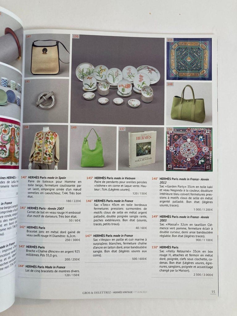 Hermes Vintage Paris Auction Catalog 2021 Published by Gros and