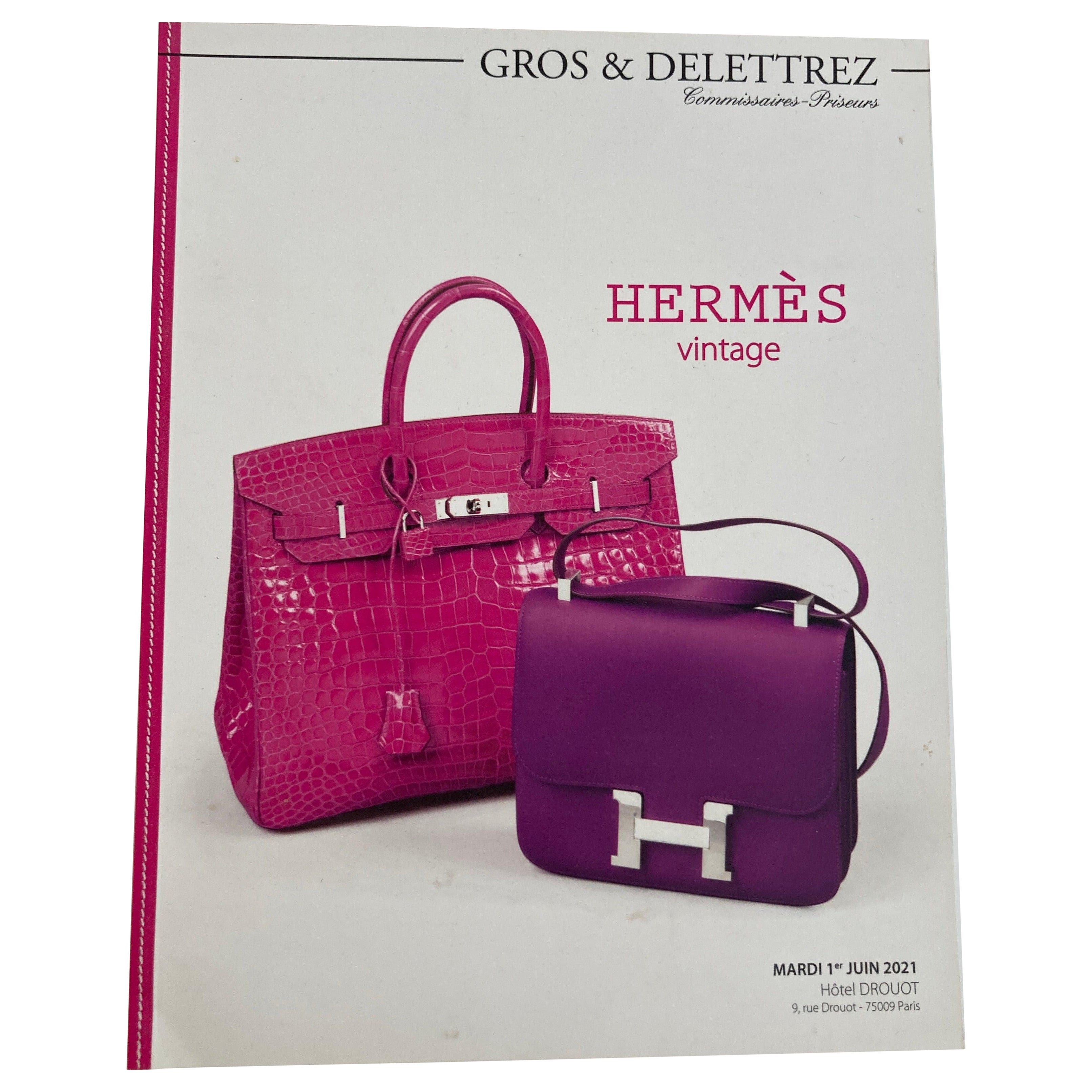 Catalogue des ventes aux enchères vintage d'Hermès Paris 2021 publié par Gros & Delettrez