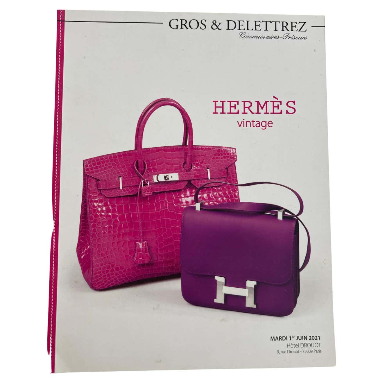 Hermes Vintage Paris Auction Catalog 2021 Published by Gros and