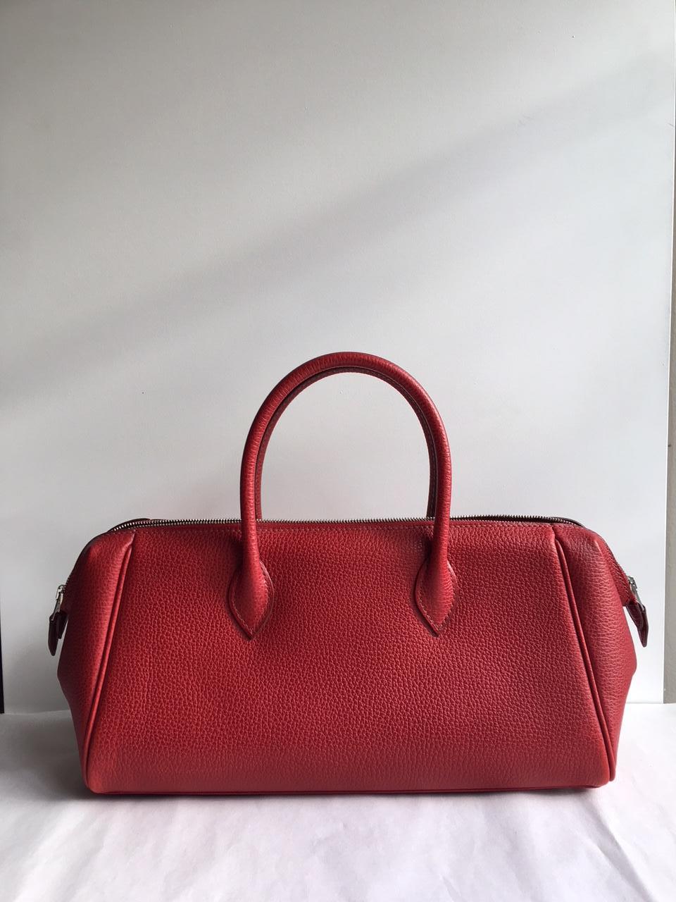 Hermes vintage Paris Bombay in red Vache Liégée im Angebot 5