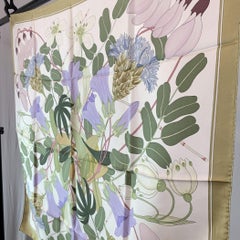 Hermes Vintage Pastel Flora Graeca Silk Scarf 1983 Goulandris
