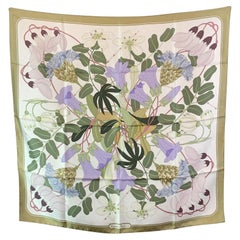 Hermes Vintage Pastel Flora Graeca Silk Scarf 1983 Goulandris