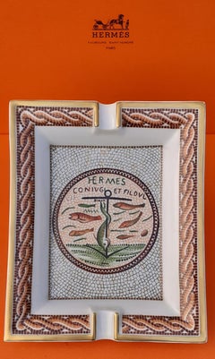 Hermès Vintage Porcelain Ashtray Change Tray CONIVGI ET FIL DVL RARE