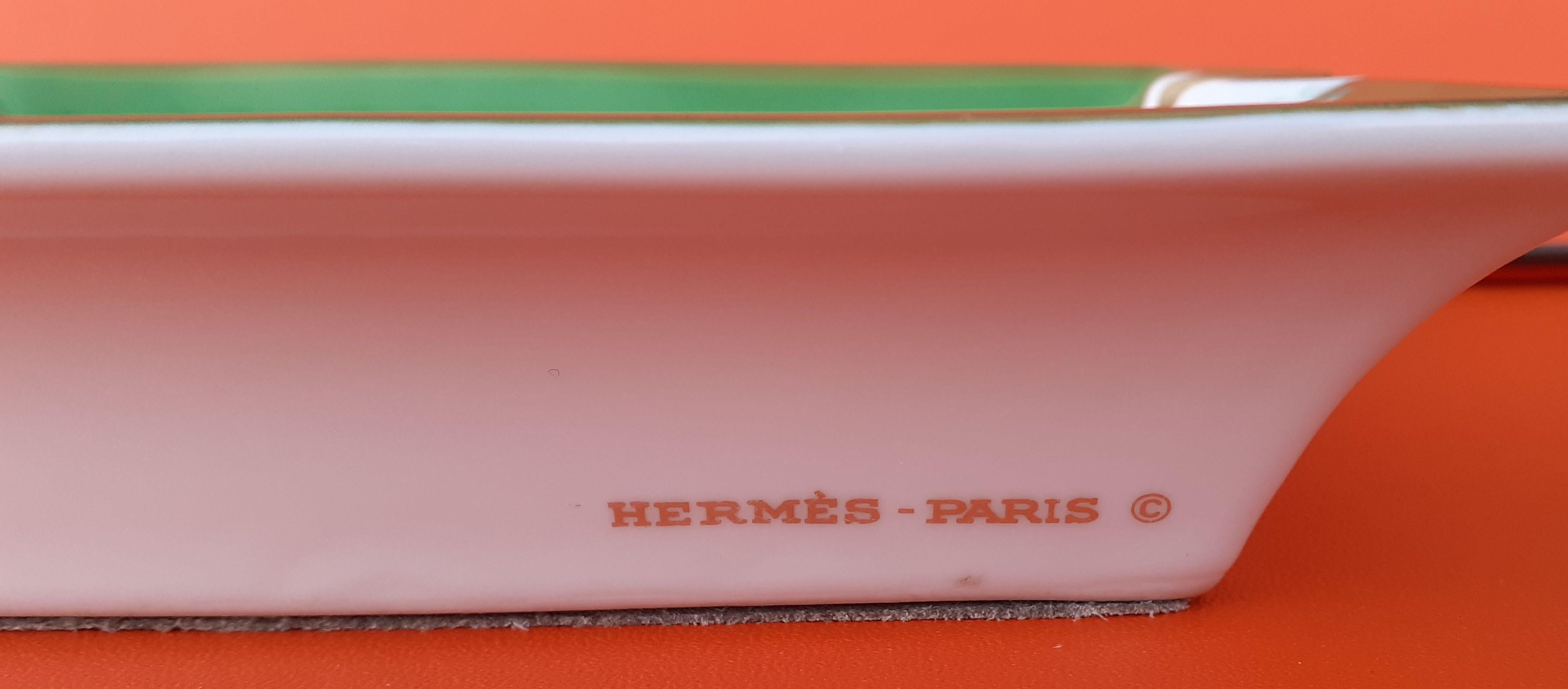 Hermès Vintage Porzellan Aschenbecher ändern Tablett Enten Muster 2