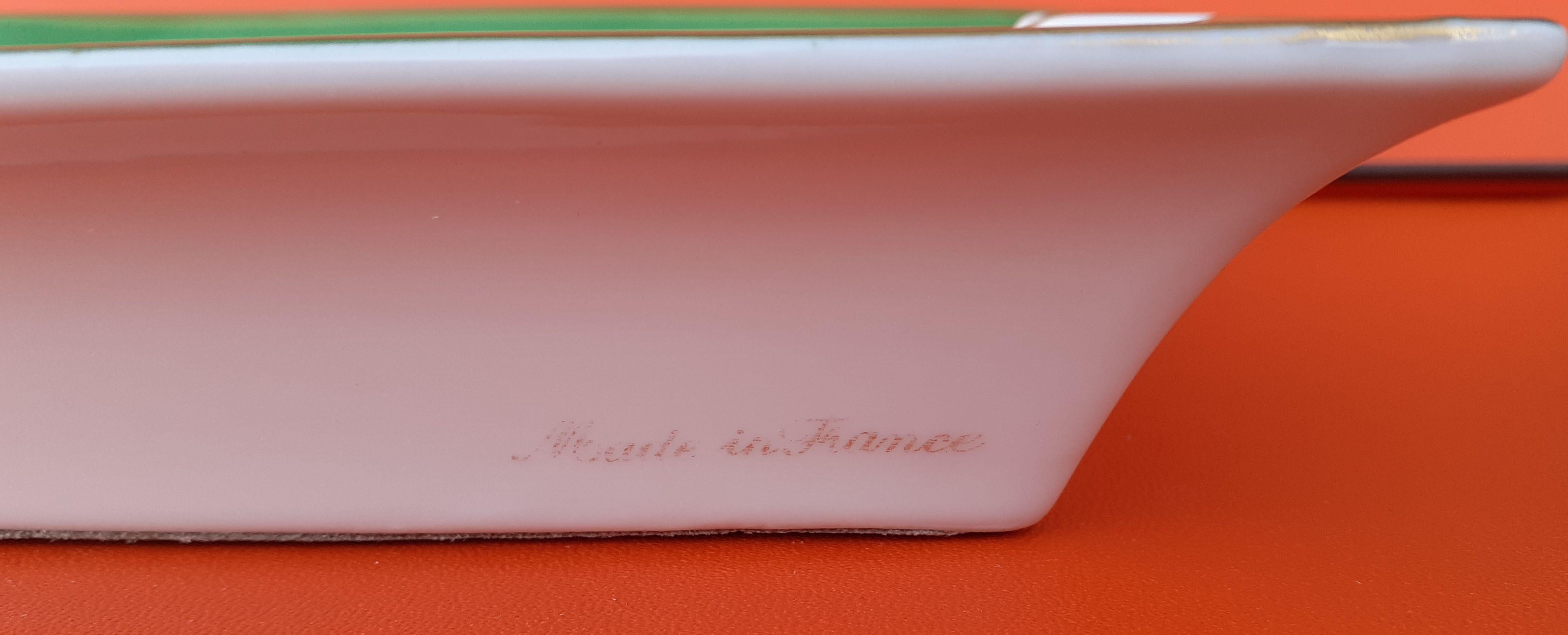 Hermès Vintage Porzellan Aschenbecher ändern Tablett Enten Muster 3