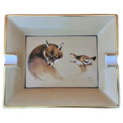 Hermès Vintage Porcelain Ashtray Change Tray Fox by BC