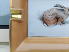 Cenicero de porcelana Hermès Vintage Bandeja de cambio Hare Xavier De Poret RARO