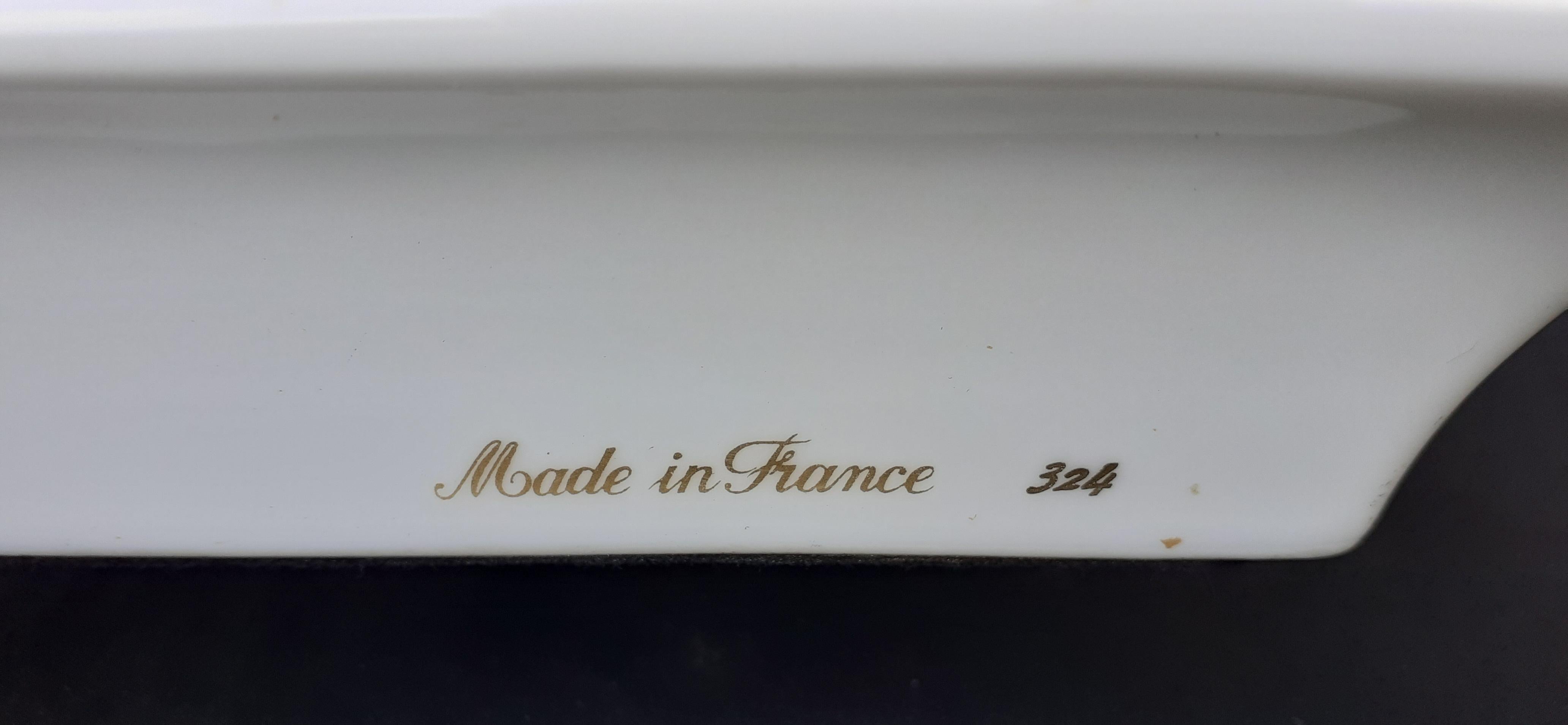 Hermès Vintage Porzellan Aschenbecher ändern Tablett Jagdhund Xavier de Poret 3