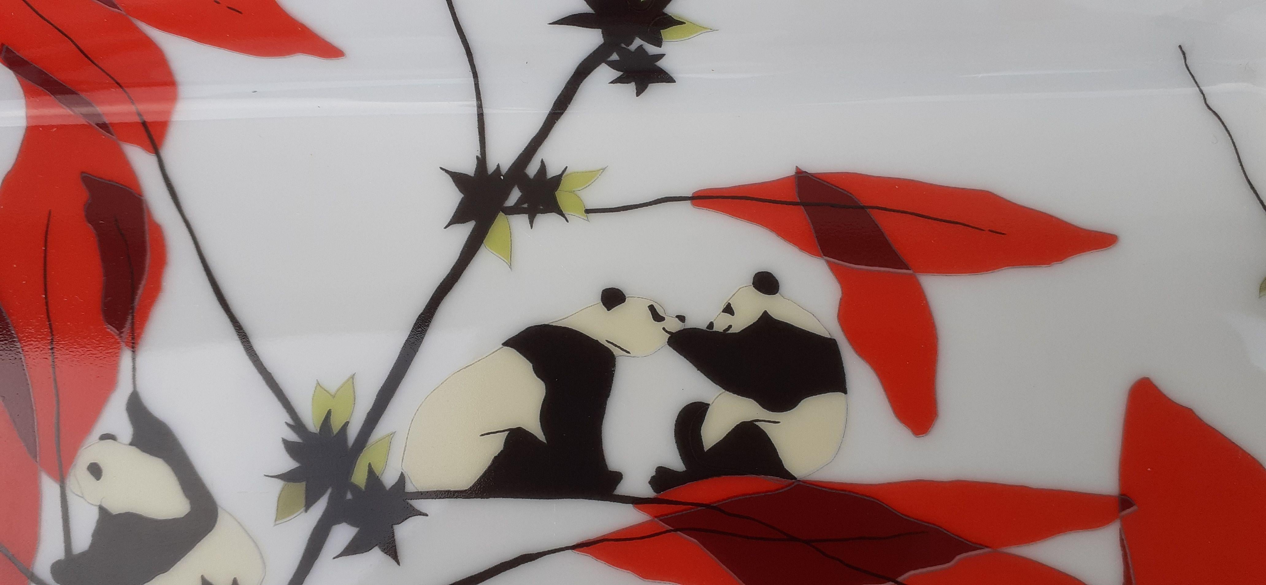 Women's or Men's Hermès Vintage Porcelain Ashtray Change Tray Panda Bear Rare 