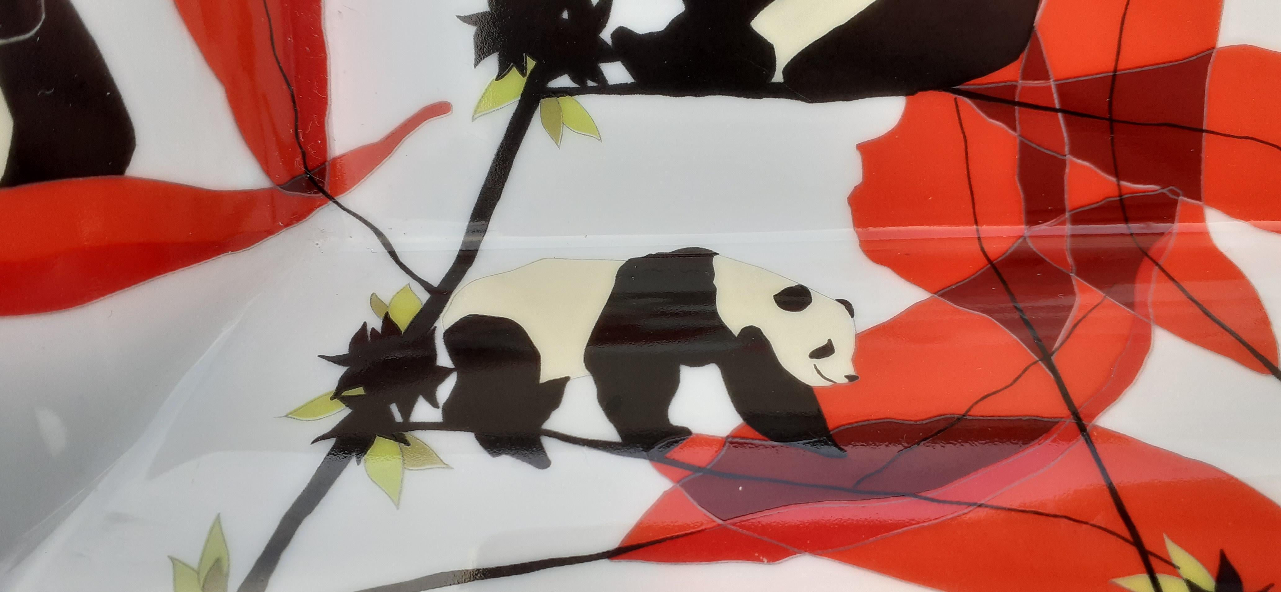 Hermès Vintage Porcelain Ashtray Change Tray Panda Bear Rare  3