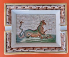 Hermès Vintage Porcelain Ashtray Change Tray The Seahorse Mythology in Porcelain