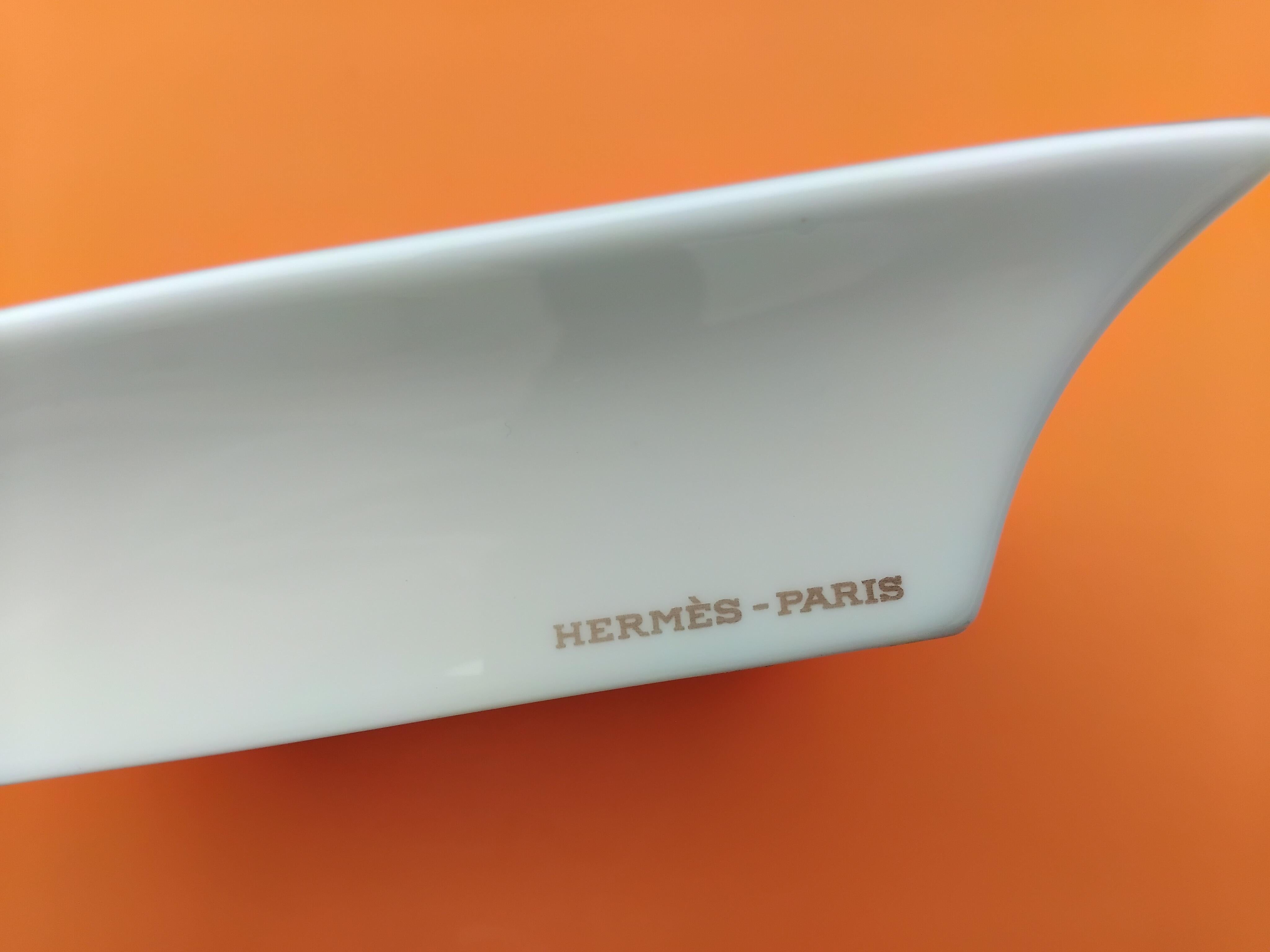 Hermès Vintage Porzellan Zigarren Aschenbecher ändern Tablett Elefant Indien Asien im Angebot 11