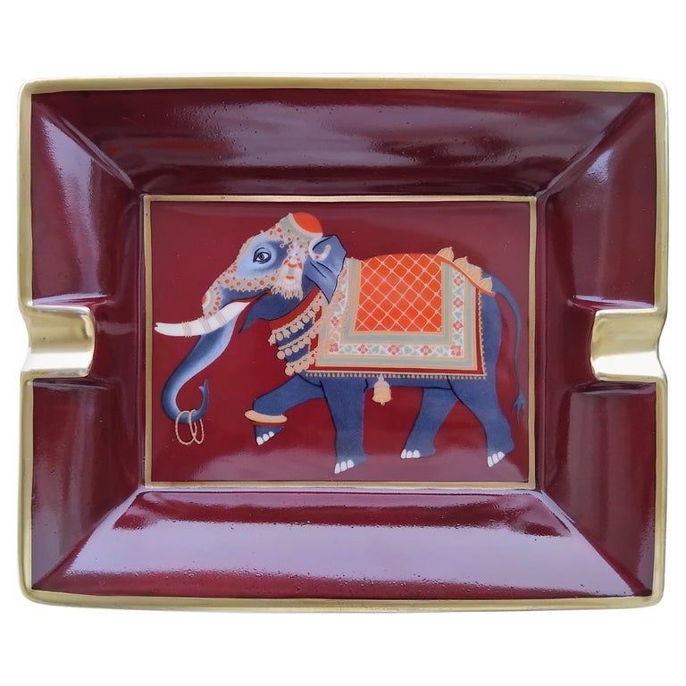 hermes cigarette tray Hermès Vintage Porcelain Cigar Ashtray Change Tray Elephant India Asia