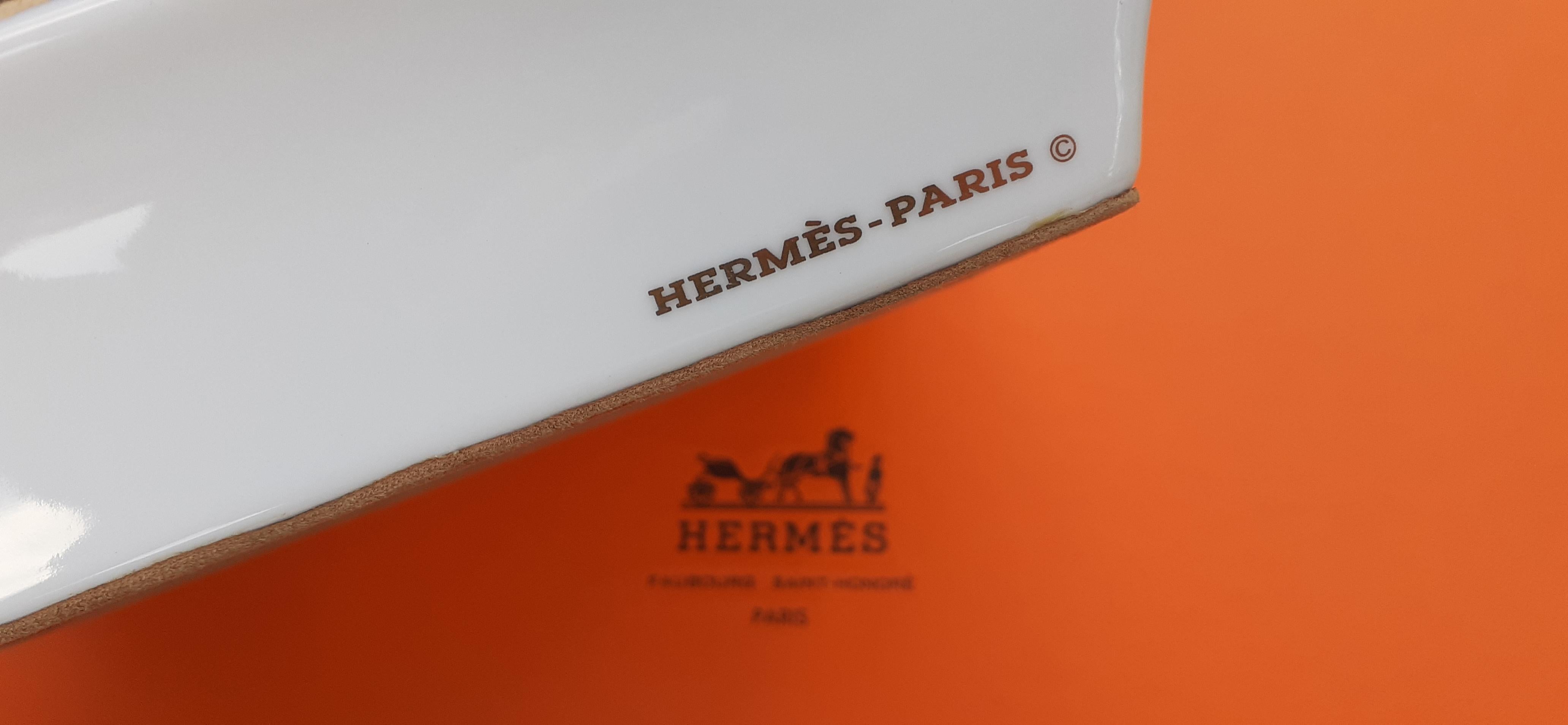 Hermès Vintage Porcelain Cigar Ashtray Change Tray Lion and Lioness Pattern 6