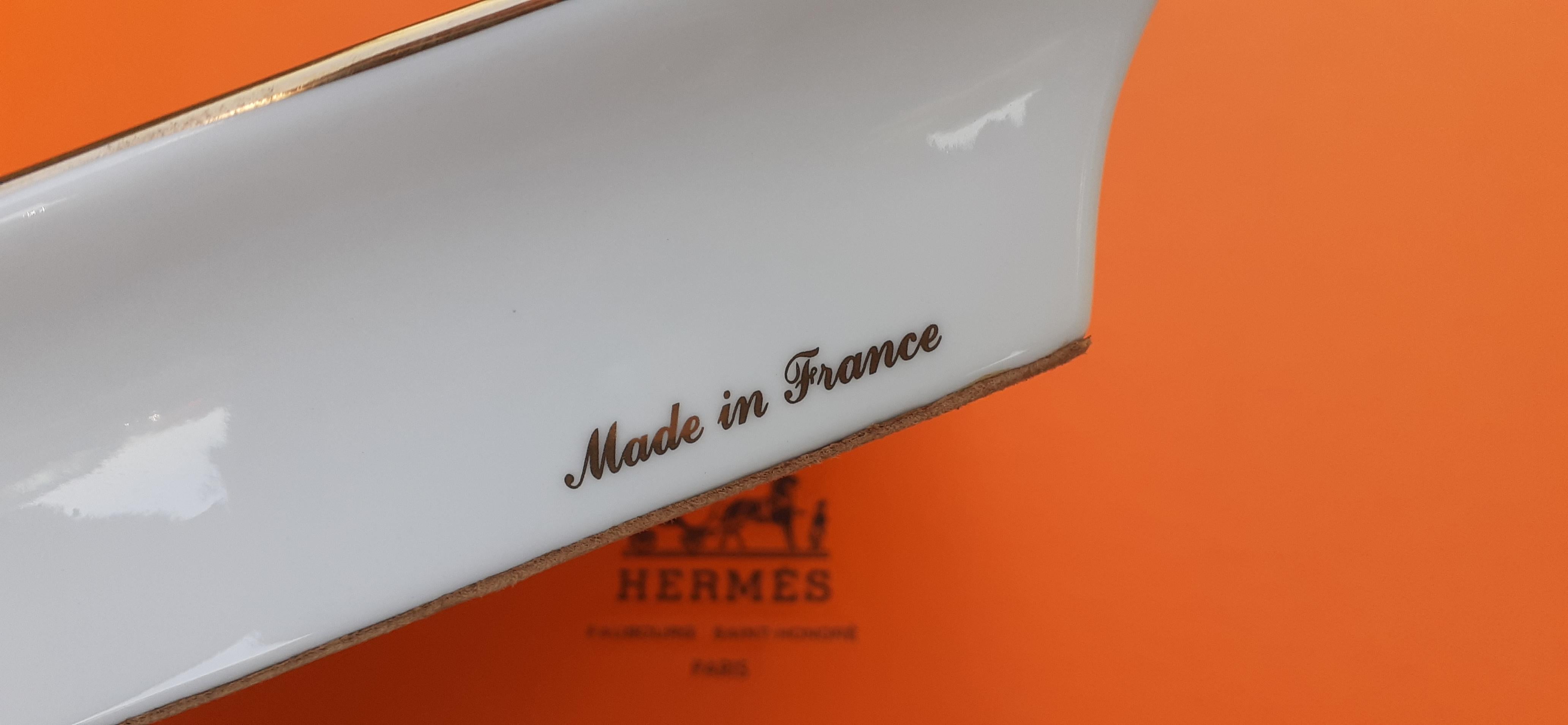 Hermès Vintage Porcelain Cigar Ashtray Change Tray Lion and Lioness Pattern 7