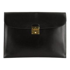 Hermes Vintage Portfolio Clutch Box Calf Large