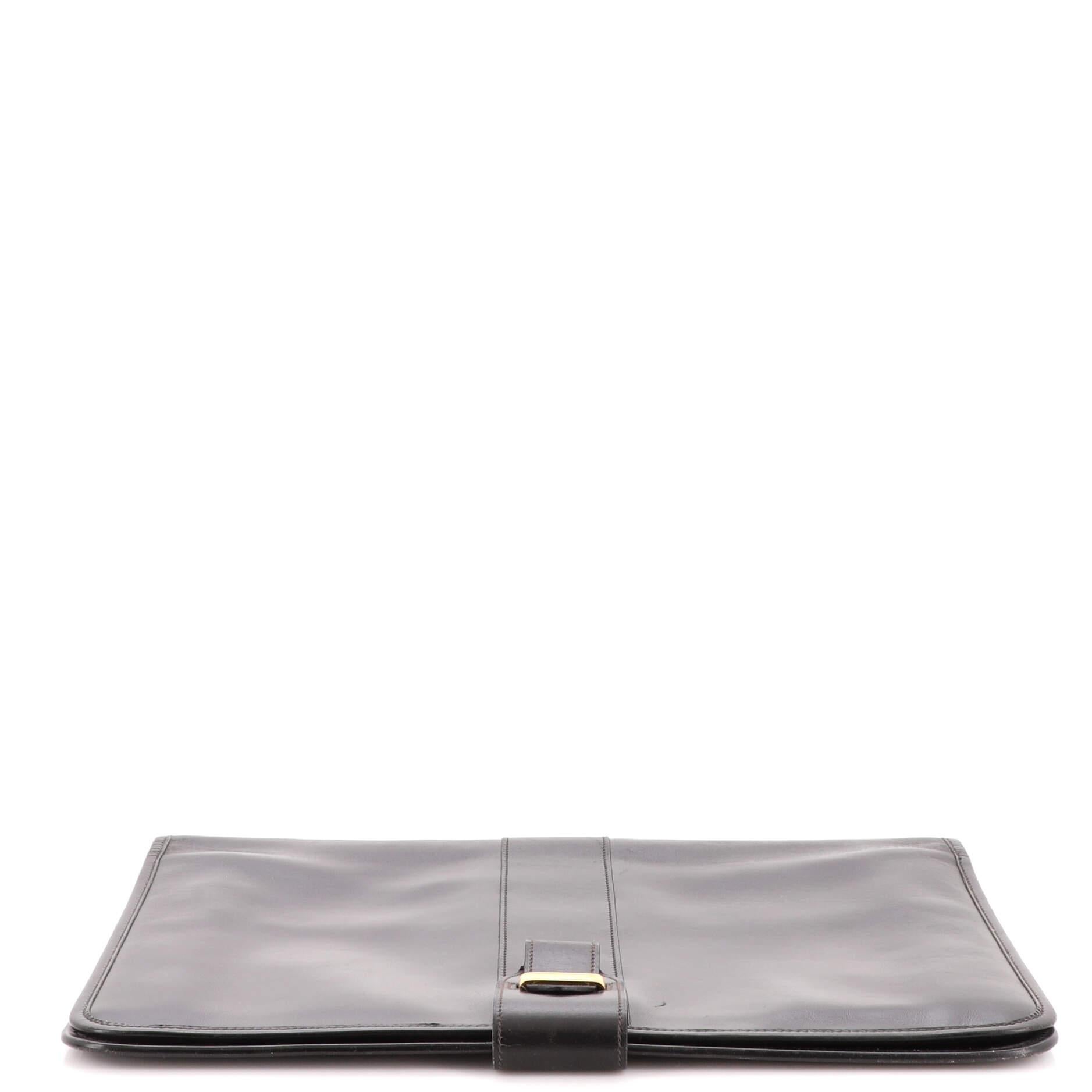 Women's Hermes Vintage Portfolio Document Holder Box Calf Medium