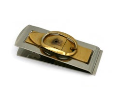 HERMES Vintage Rare Buckle Motif Paper Clip Holder