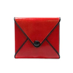 Hermes Vintage Red Leather Envelope Bag (1975)