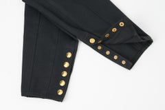 Hermes Vintage Riding Pant 5 Gold Clou de Selle Ankle Snaps  38 / 4  Rare