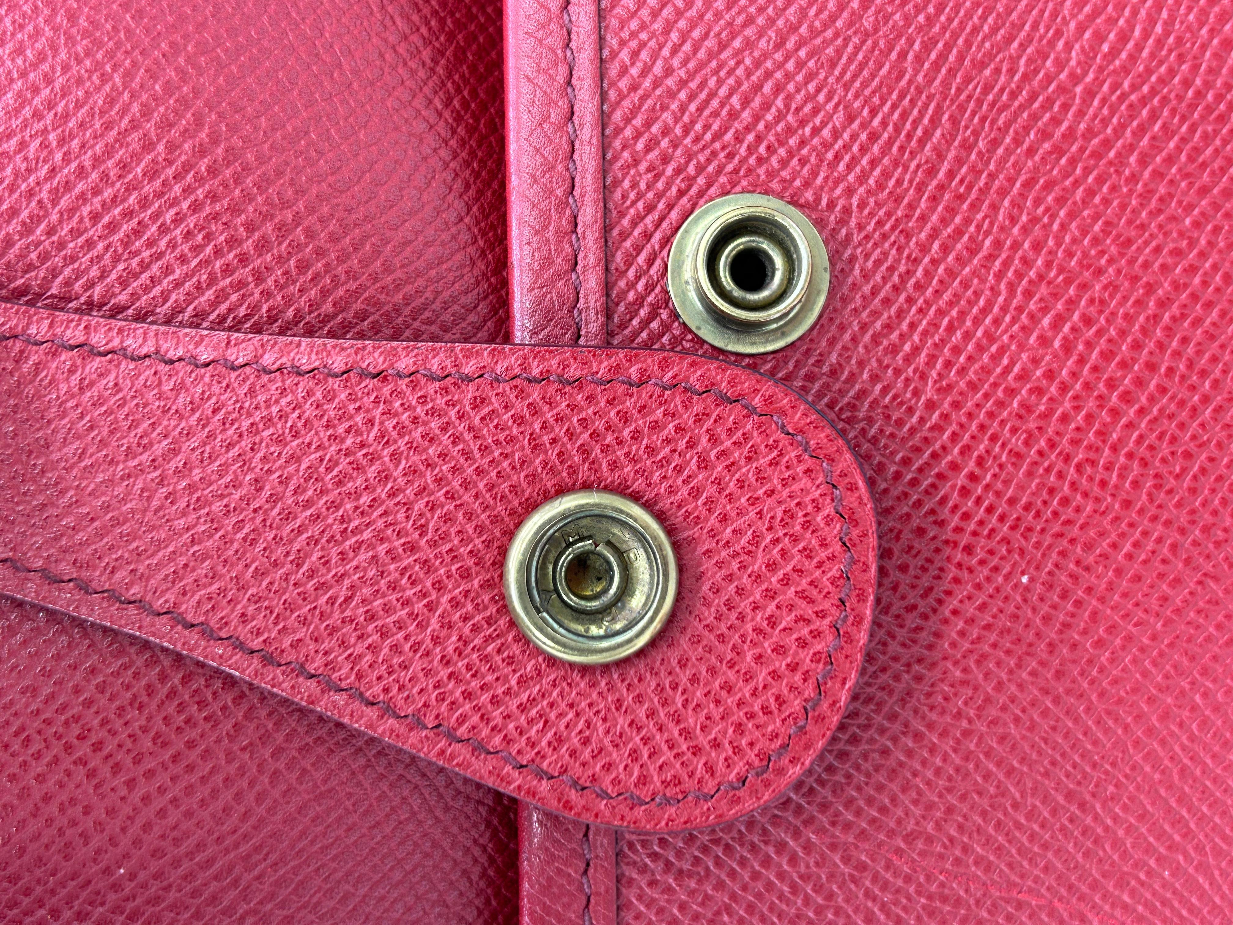 Hermes Vintage Rouge Epsom Evelyne GM III 29 10