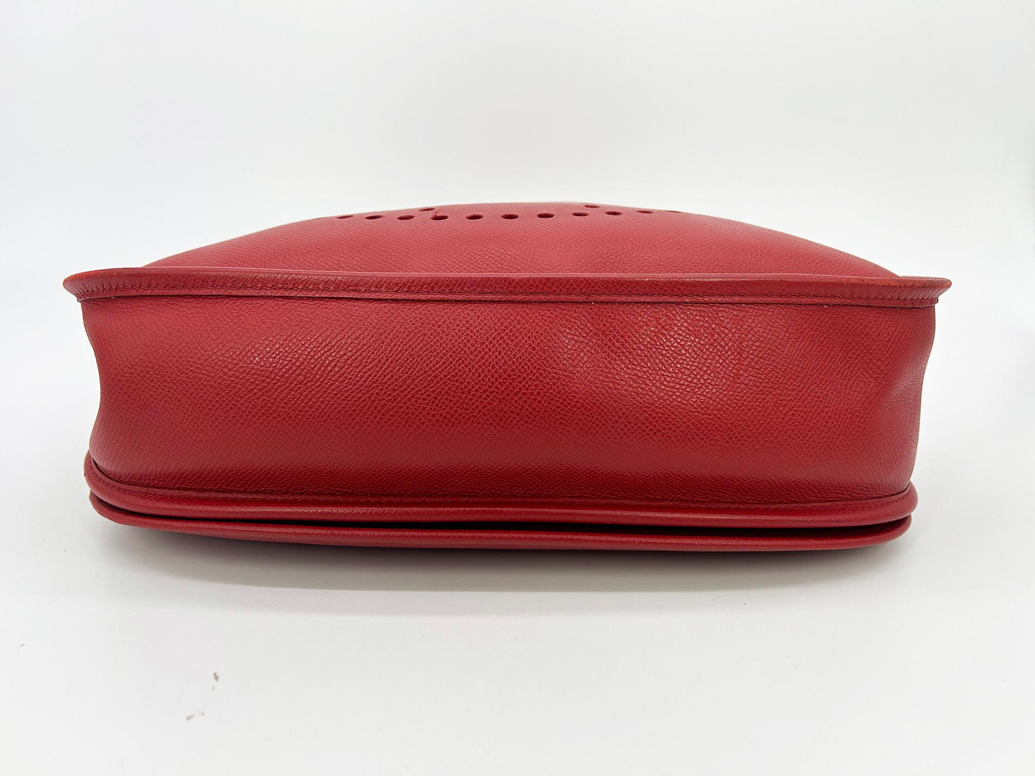 Hermes Vintage Rouge Epsom Evelyne GM III 29 2