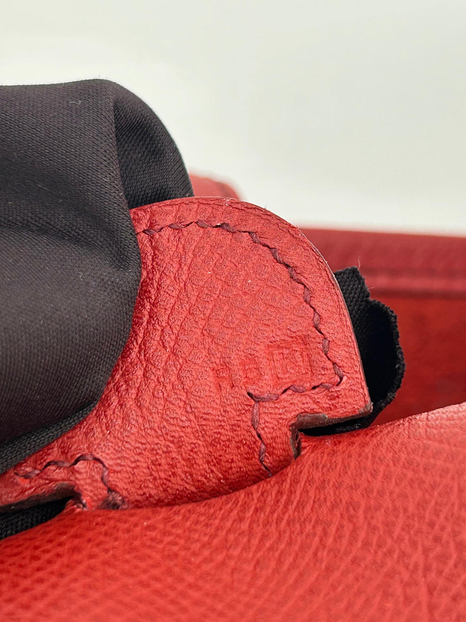 Hermes Vintage Rouge Epsom Evelyne GM III 29 4