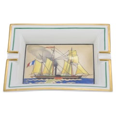 Hermès Vintage Sailing Ashtray Porcelain