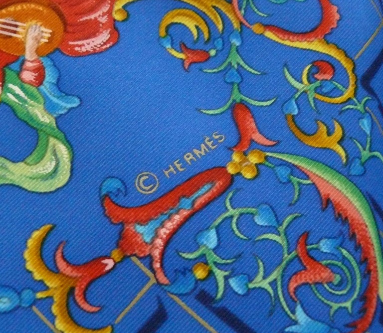 HERMES Vintage Silk Carre Scarf Hommage à Mozart by Julie Abadie