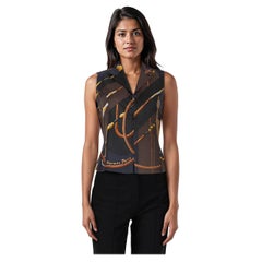 Hermès Vintage Silk Chic Clac Vest Size L