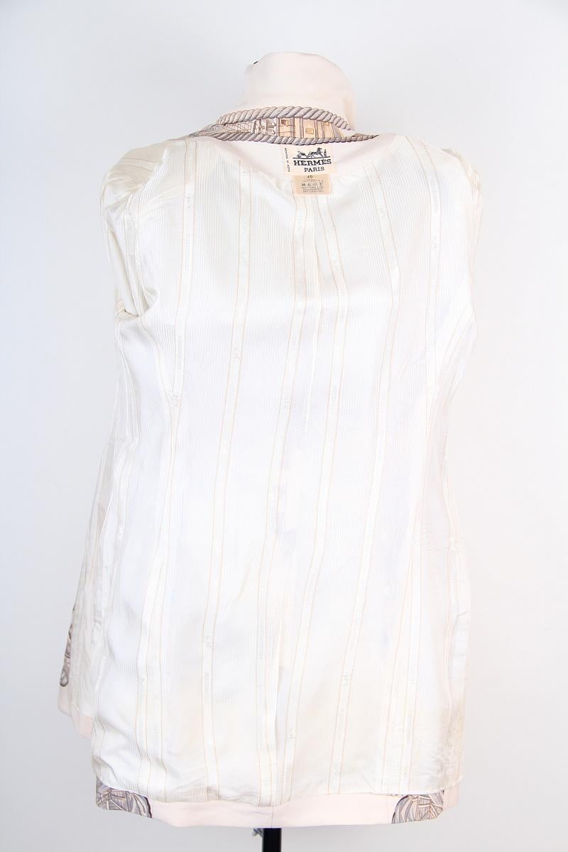 Hermes vintage silk jacket For Sale 2
