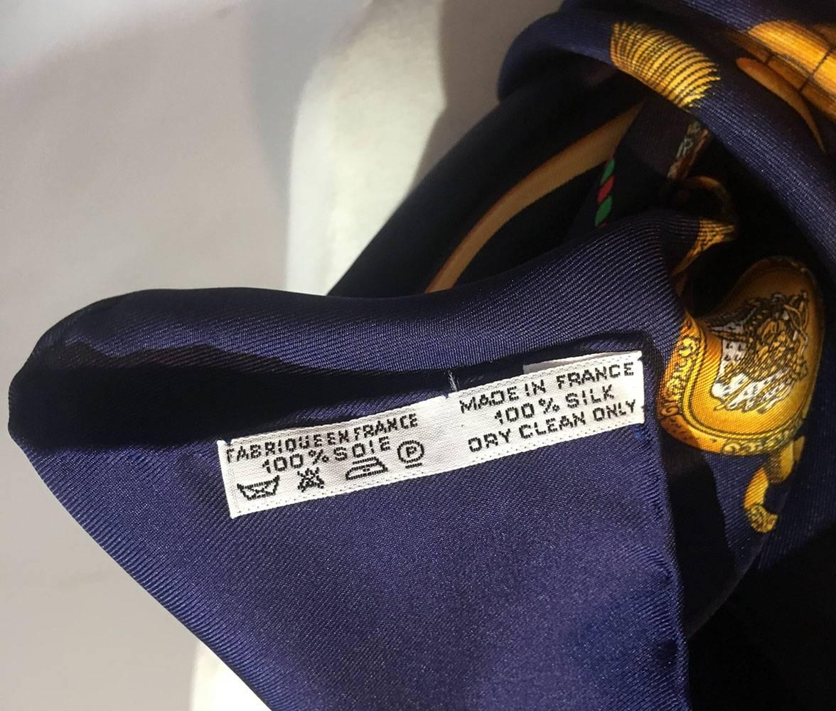 hermes navy scarf