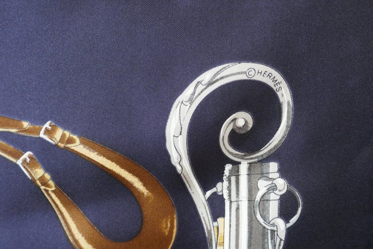  Hermes Vintage Silk Scarf “Attelage en Arbalete