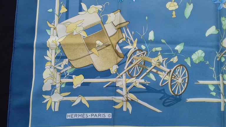 Foulard Hermès Rare Au Bois Dormant - Carré En Soie - Occasion Marron
