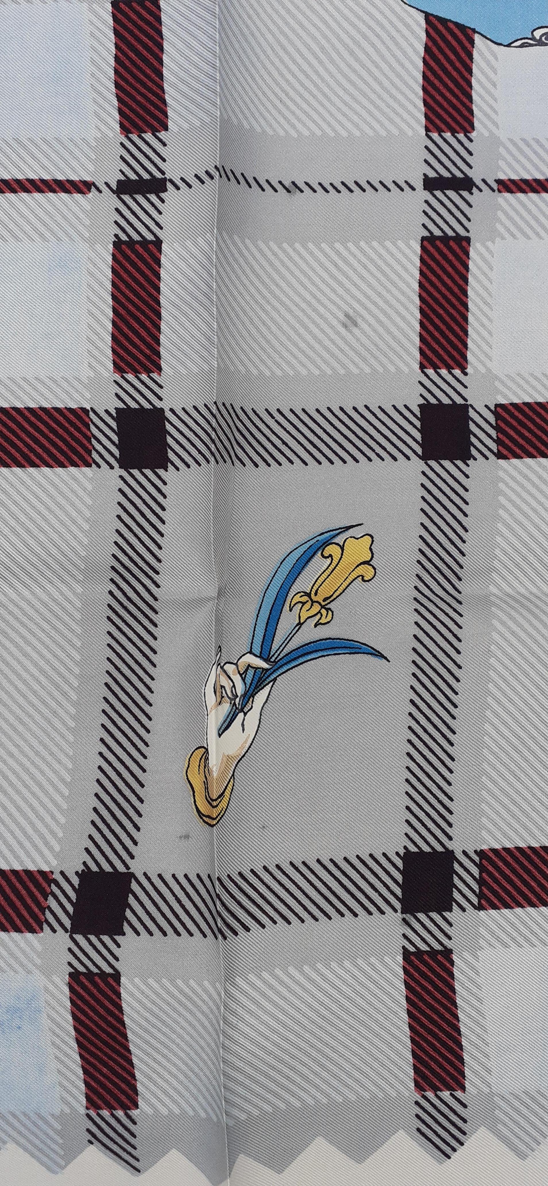 Hermès Vintage Silk Scarf Bagpipe Cornemuse United Kingdom Grygkar 1951 RARE 2
