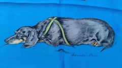 Hermès Vintage Silk Scarf BASSETS Teckels Daschund Dogs Xavier de Poret 1956
