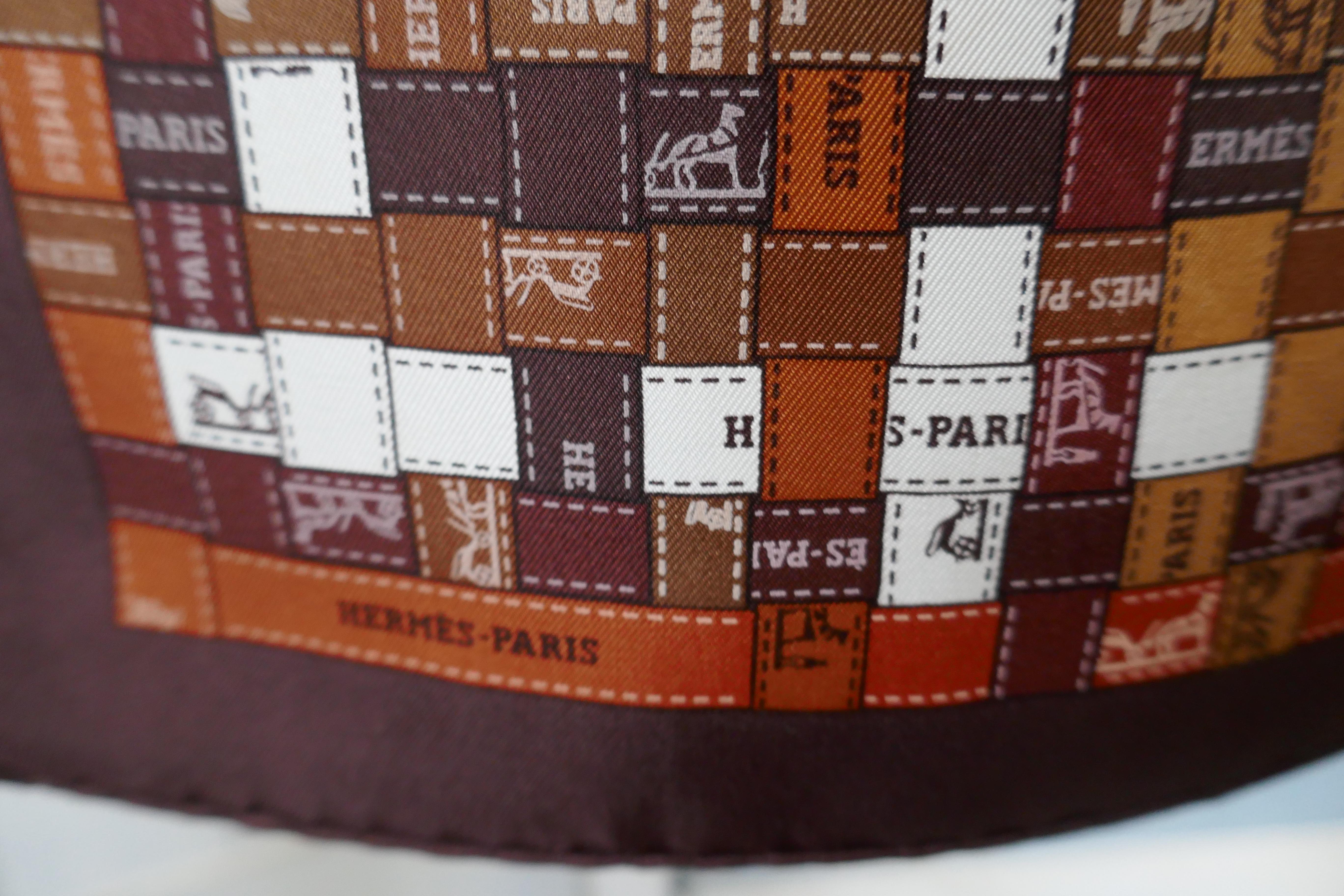 Hermes Vintage Silk Scarf “Bolduc Au Carré” by Caty Latham 2