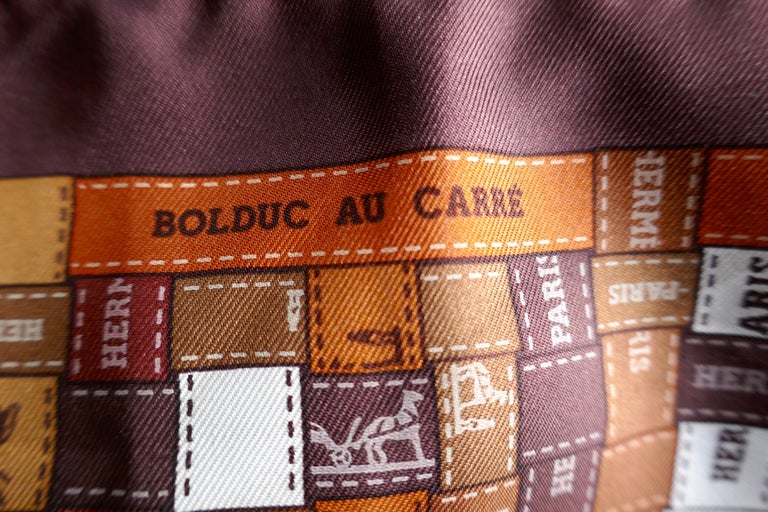 Hermes Vintage Silk Scarf “Bolduc Au Carré” by Caty Latham at 1stDibs