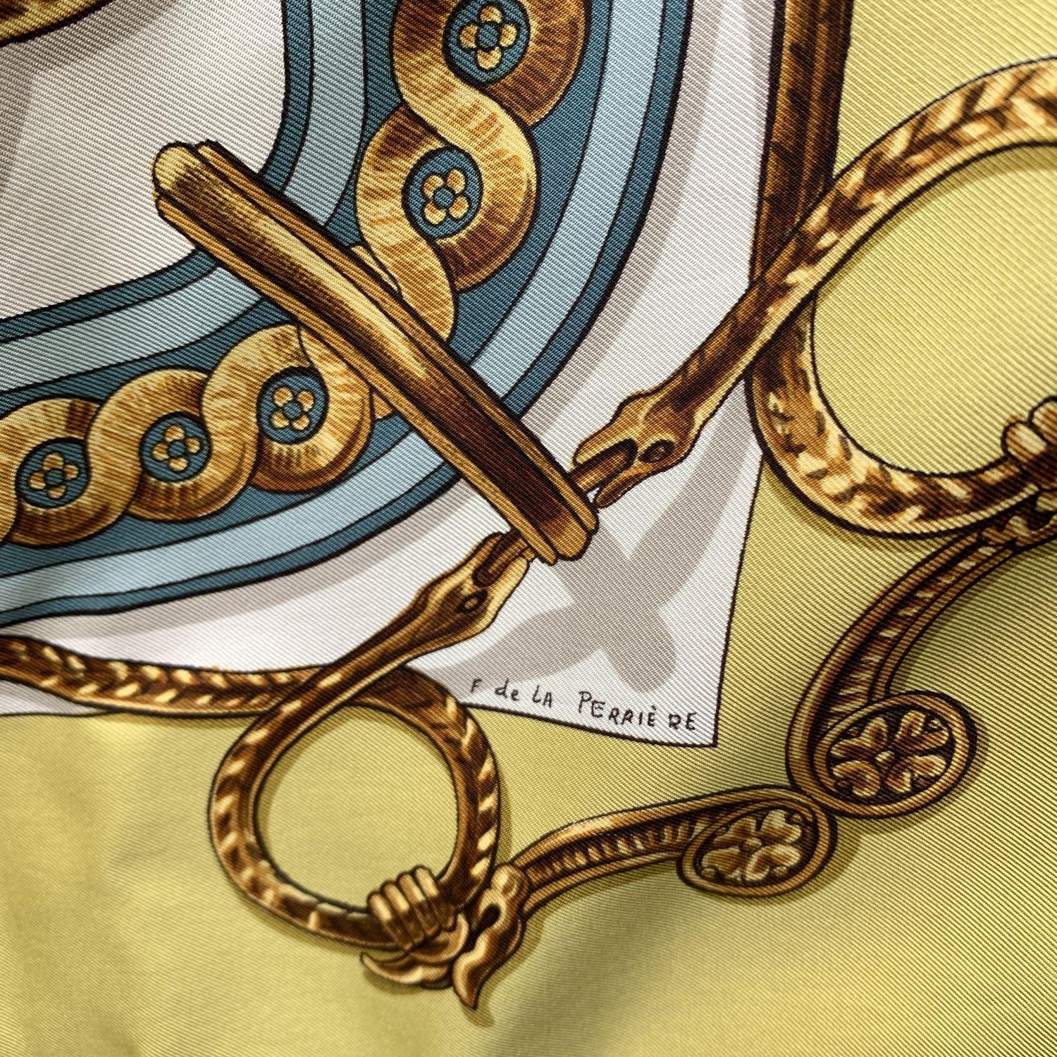 Hermes Vintage Silk Scarf Brides de Cour 1969 Françoise de la Perrière In Excellent Condition For Sale In Rome, Rome