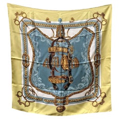 Hermes Vintage Silk Scarf Brides de Cour 1969 Françoise de la Perrière
