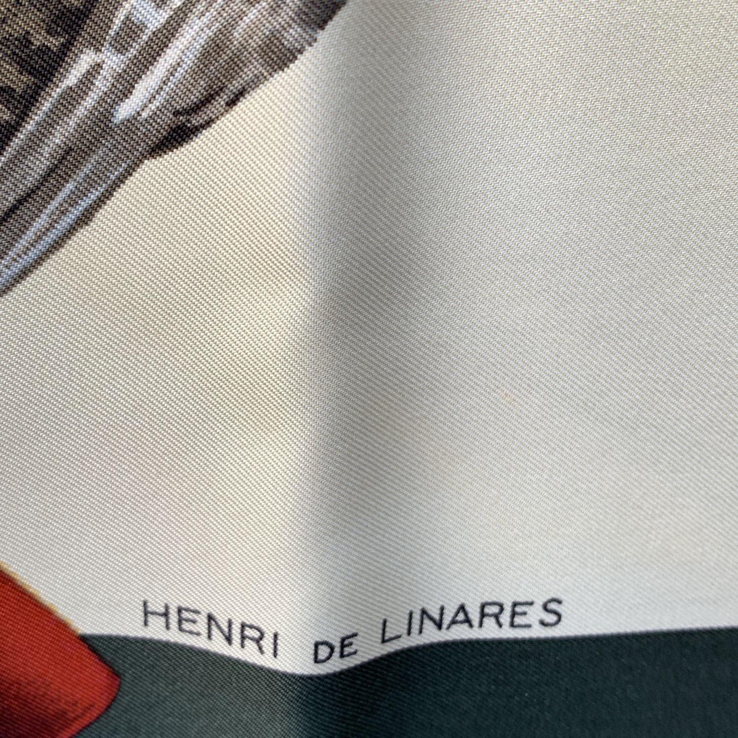 Hermes Vintage Silk Scarf Chasse a Vol 1962 De Linares 3