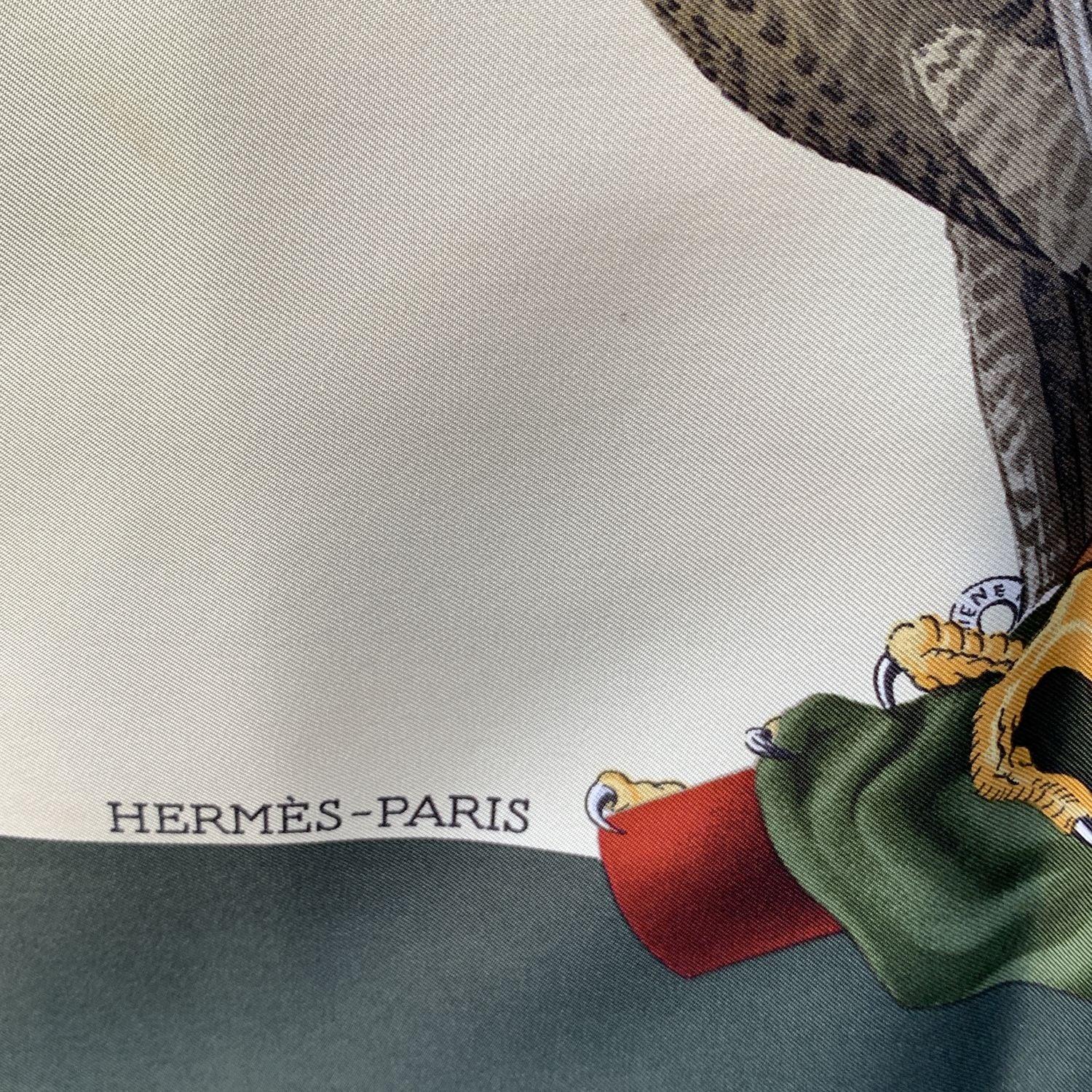 Hermes Vintage Silk Scarf Chasse a Vol 1962 De Linares 4