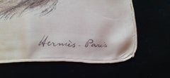 Hermès Vintage Silk Scarf Chats Persans Persian Cats De Poret 1956 Rare GRAIL