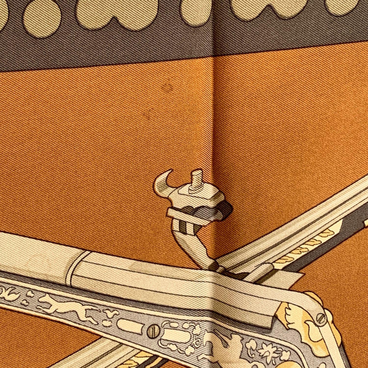 Hermes Vintage Silk Scarf Diane 1972 Henry De Linares with Defects 1
