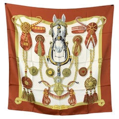 Hermes Vintage Silk Scarf Frontaux et Cocardes 1968 Caty Latham