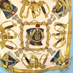 Hermes Vintage Silk Scarf Grand Uniforme 1985 Joachim Metz