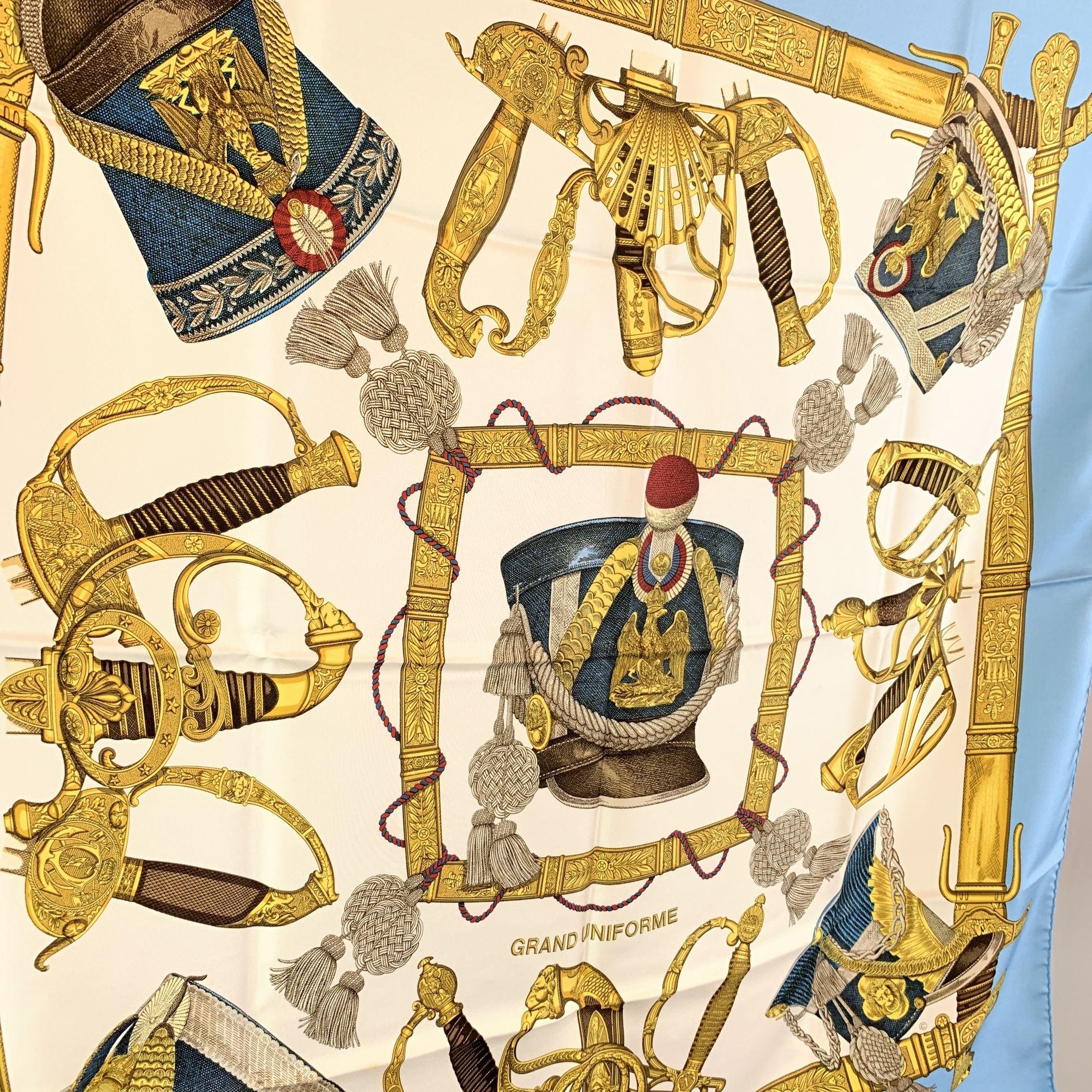 Hermes Vintage Seidenschal Grand Uniforme 1985 Joachim Metz für Damen oder Herren im Angebot