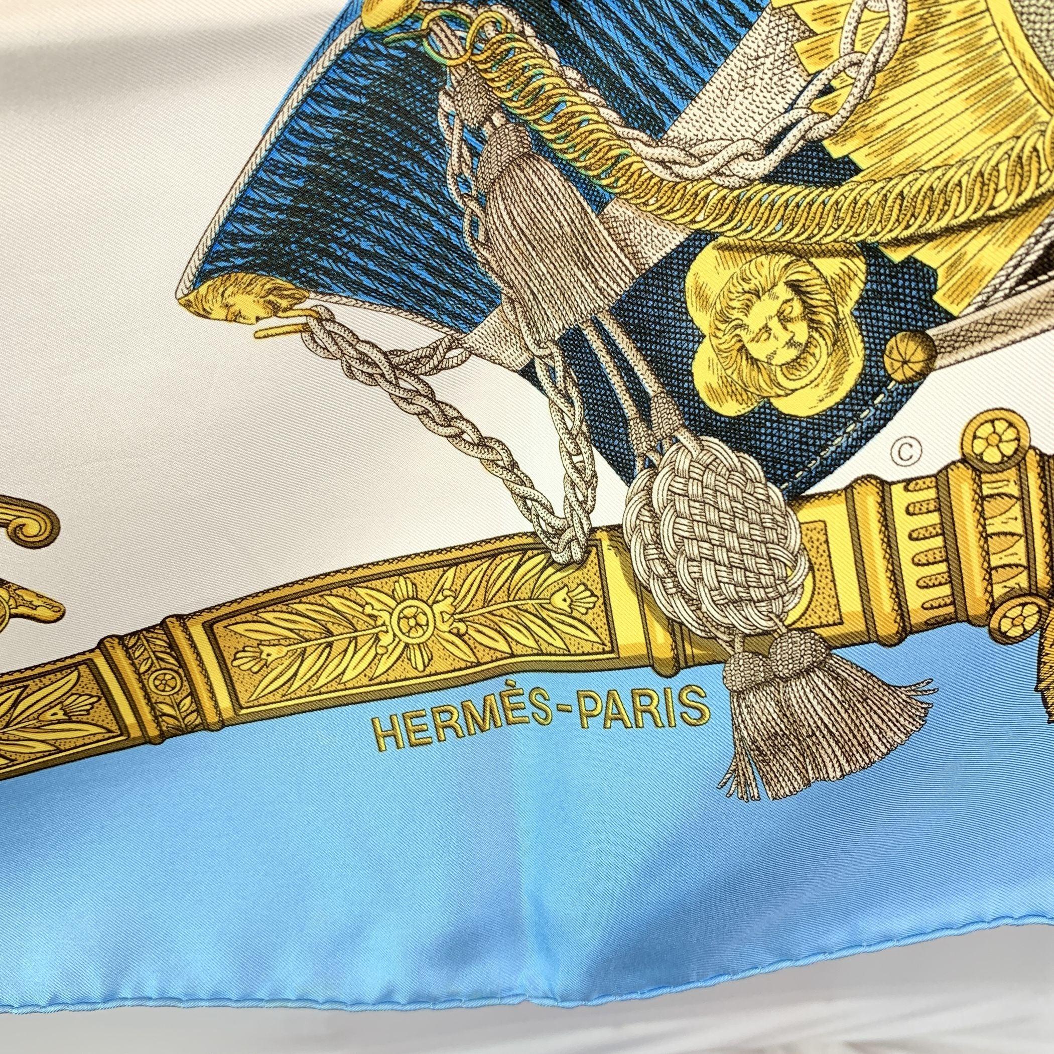 Hermes Vintage Seidenschal Grand Uniforme 1985 Joachim Metz im Angebot 1