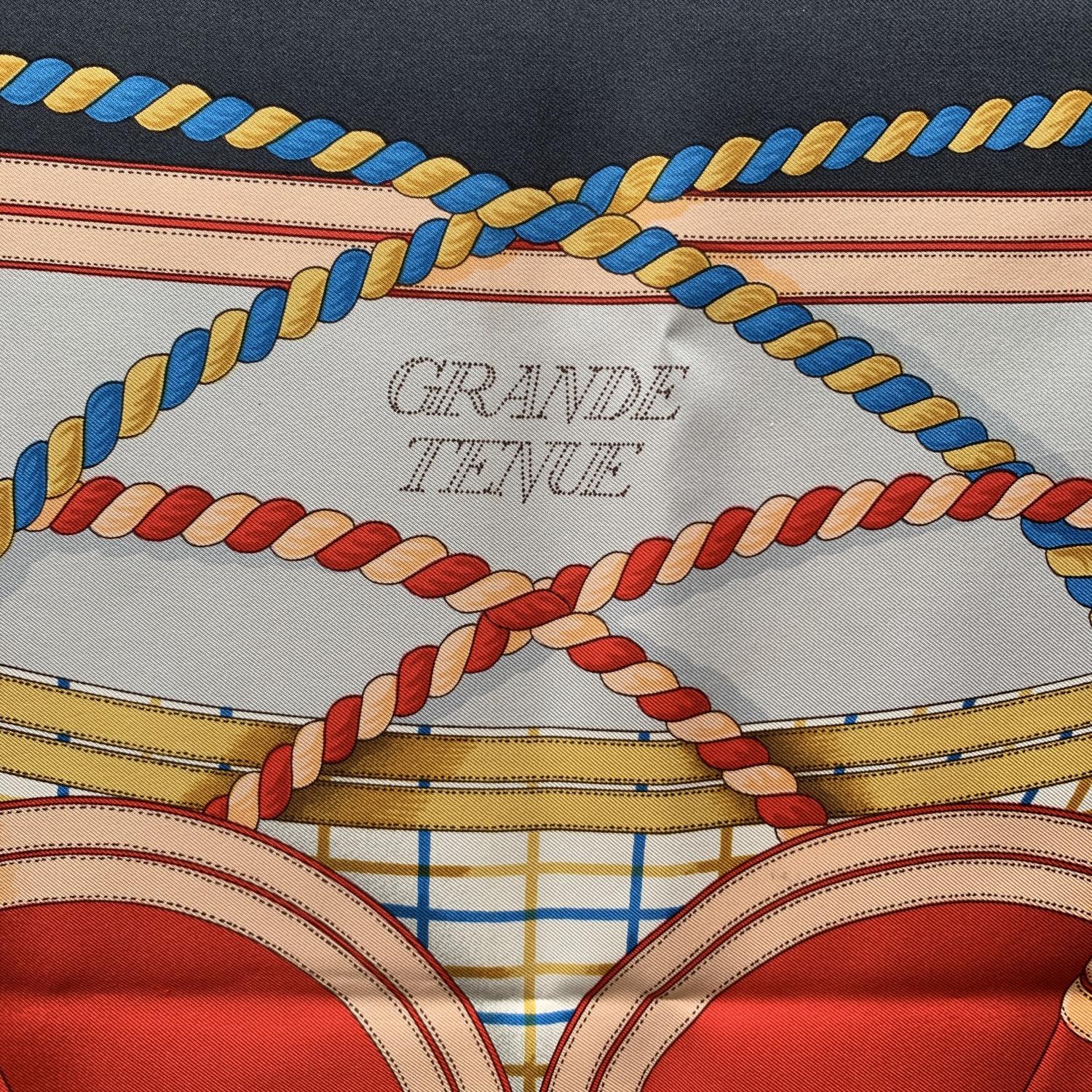 Hermes Vintage Silk Scarf Grande Tenue 1993 Henry D'Origny In Good Condition For Sale In Rome, Rome
